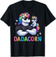 Dadacorn Unicorn Dad Papa Father's Day Daughter T-Shirt - T-Shirt | Black