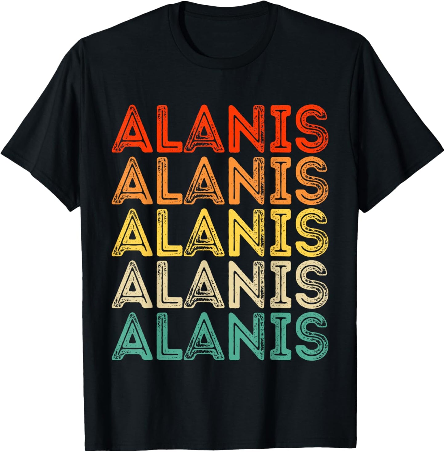 Love Heart Alanis Vintage Retro Style Black Alanis T-Shirt - T-Shirt | Black
