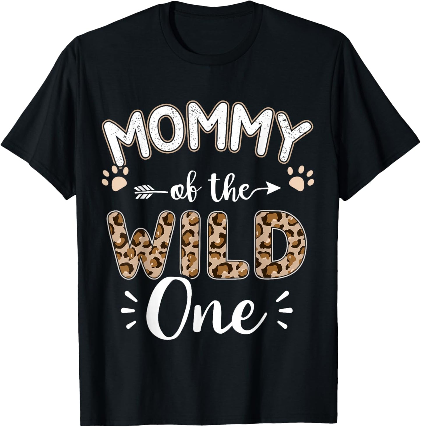 Mommy of the wild one birthday girl matching family party T-Shirt - T-Shirt | Black