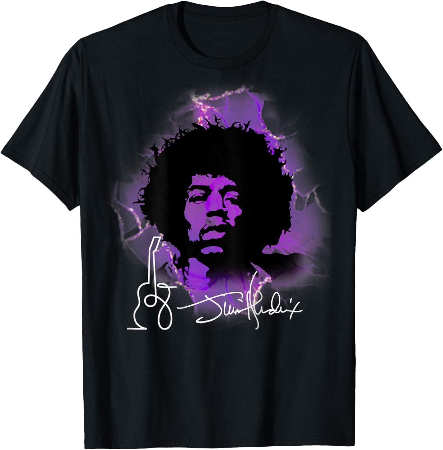 Jimi Hendrix_002_Back Printed T-Shirt - T-Shirt | Black