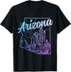 Arizona AZ Pride Cactus Desert State Map T-Shirt - T-Shirt | Black