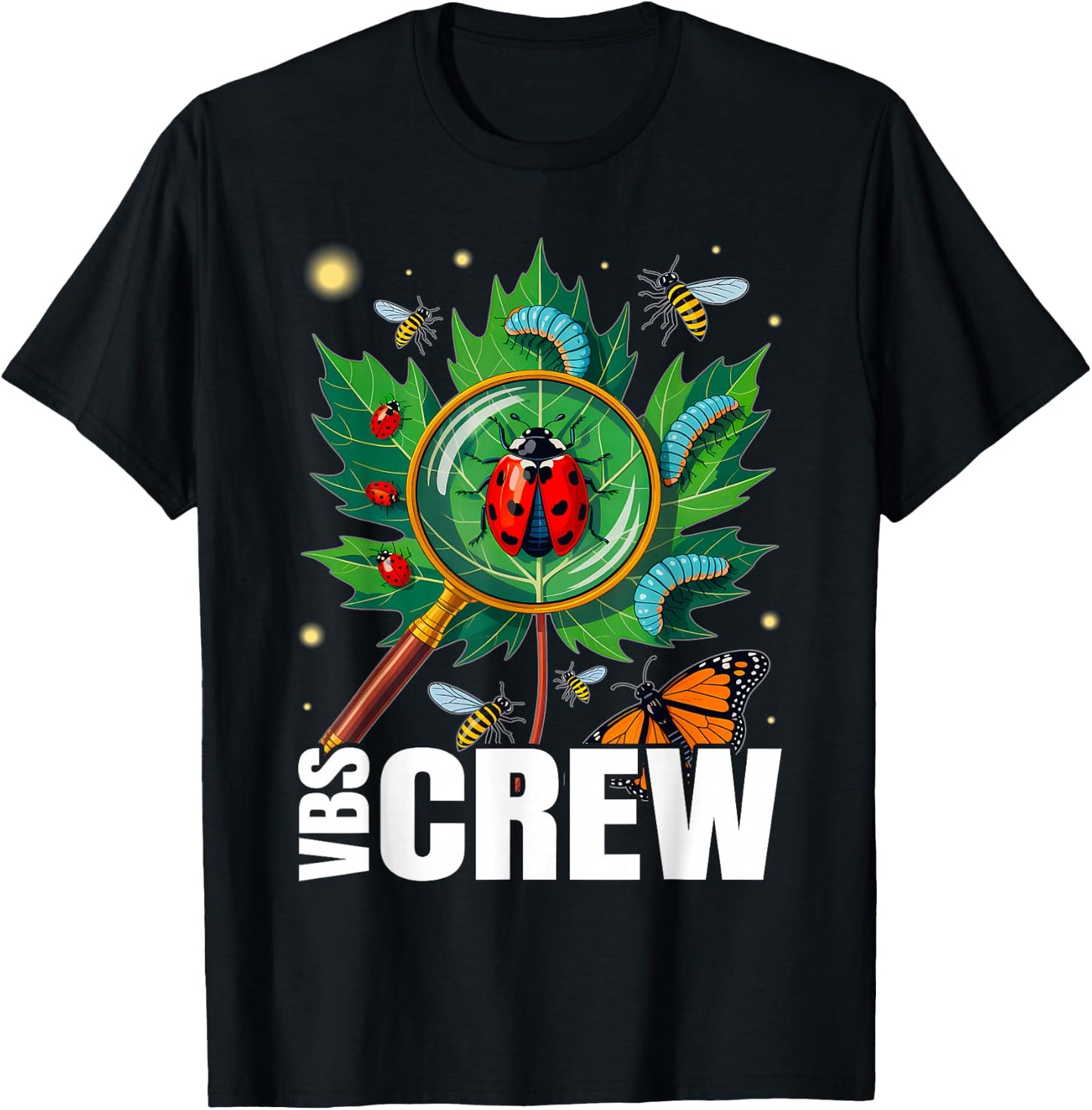 Crew 2025 Magnified Smallest Insects Adventure Vbs Squad T-Shirt - T-Shirt | Black