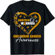 Brother Of A Warrior Childhood Cancer Awareness Day Gold Rib T-Shirt - T-Shirt | Black