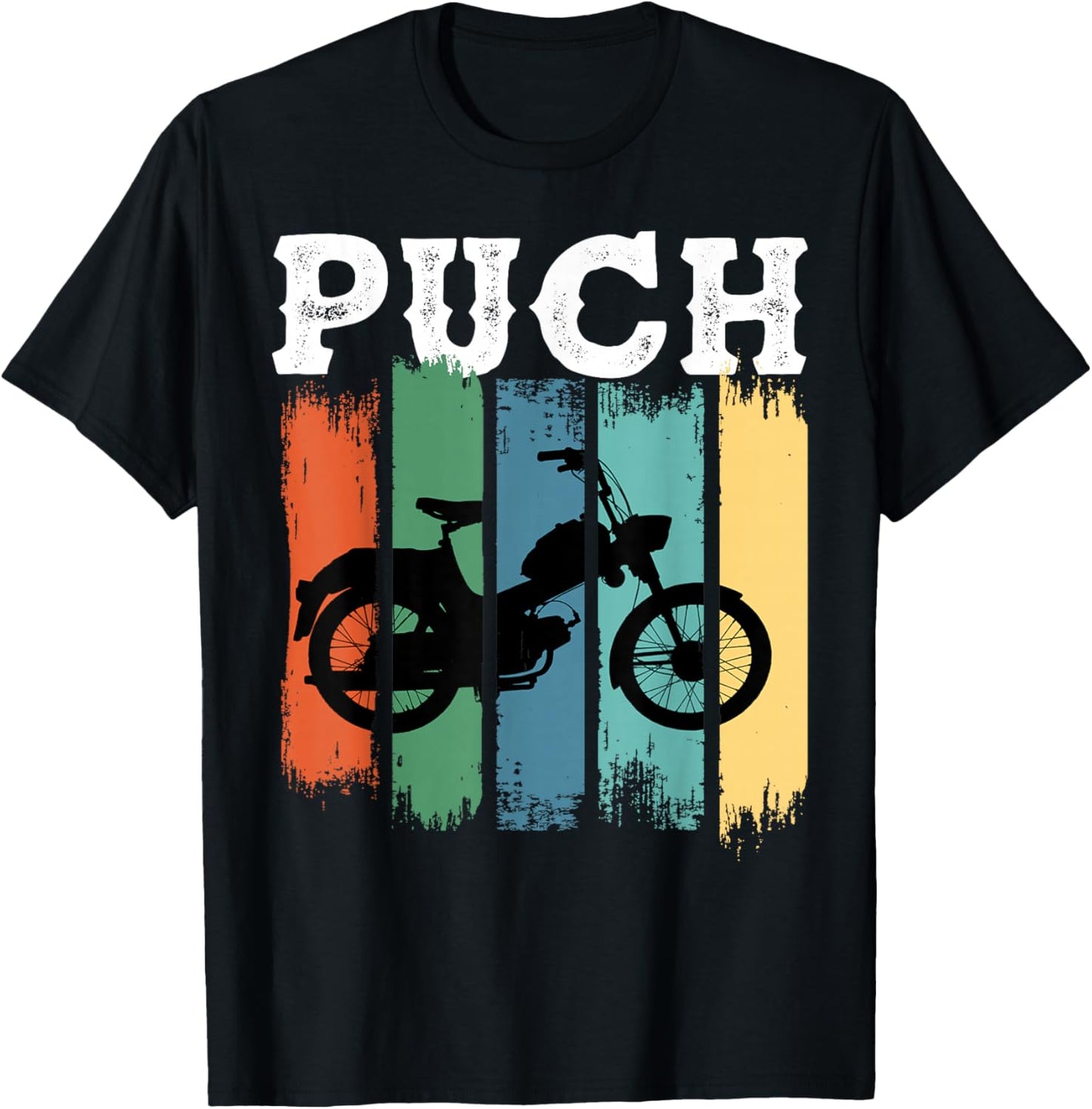 Puch Mofa Retro Klassiker Zweirad Kult Fahrer T-Shirt - T-Shirt | Black