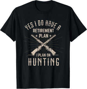Funny Retirement Hunting Gift Retired Hunter T-Shirt - T-Shirt | Black
