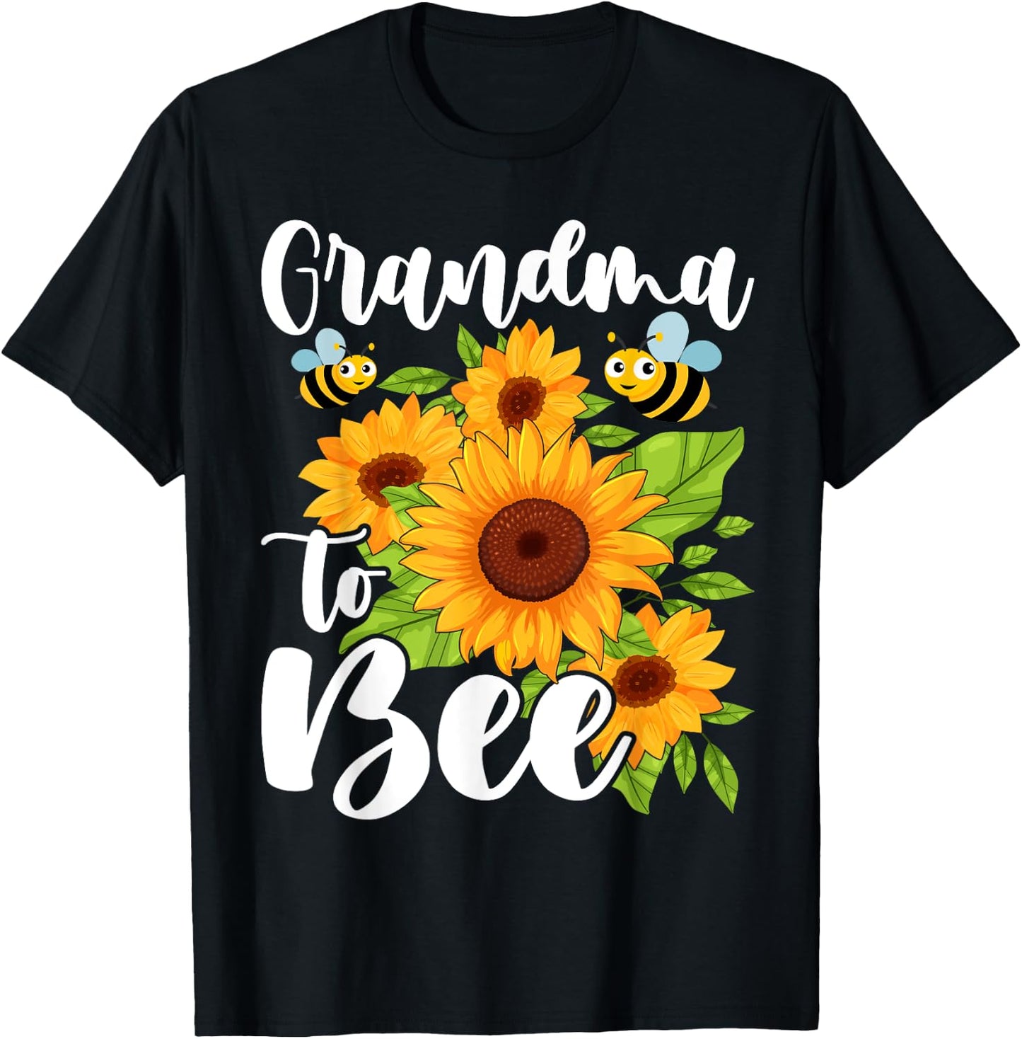 Grandma to Bee Cute Funny Pregnancy Announcement Grandma T-Shirt - T-Shirt | Black