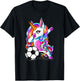 Dabbing Unicorn Football Funny Sport Soccer Lover Girl Gifts T-Shirt - T-Shirt | Black