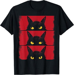Cat Lover, Grumpy Black Kitten, Cat Mom, Cat Dad T-Shirt - T-Shirt | Black
