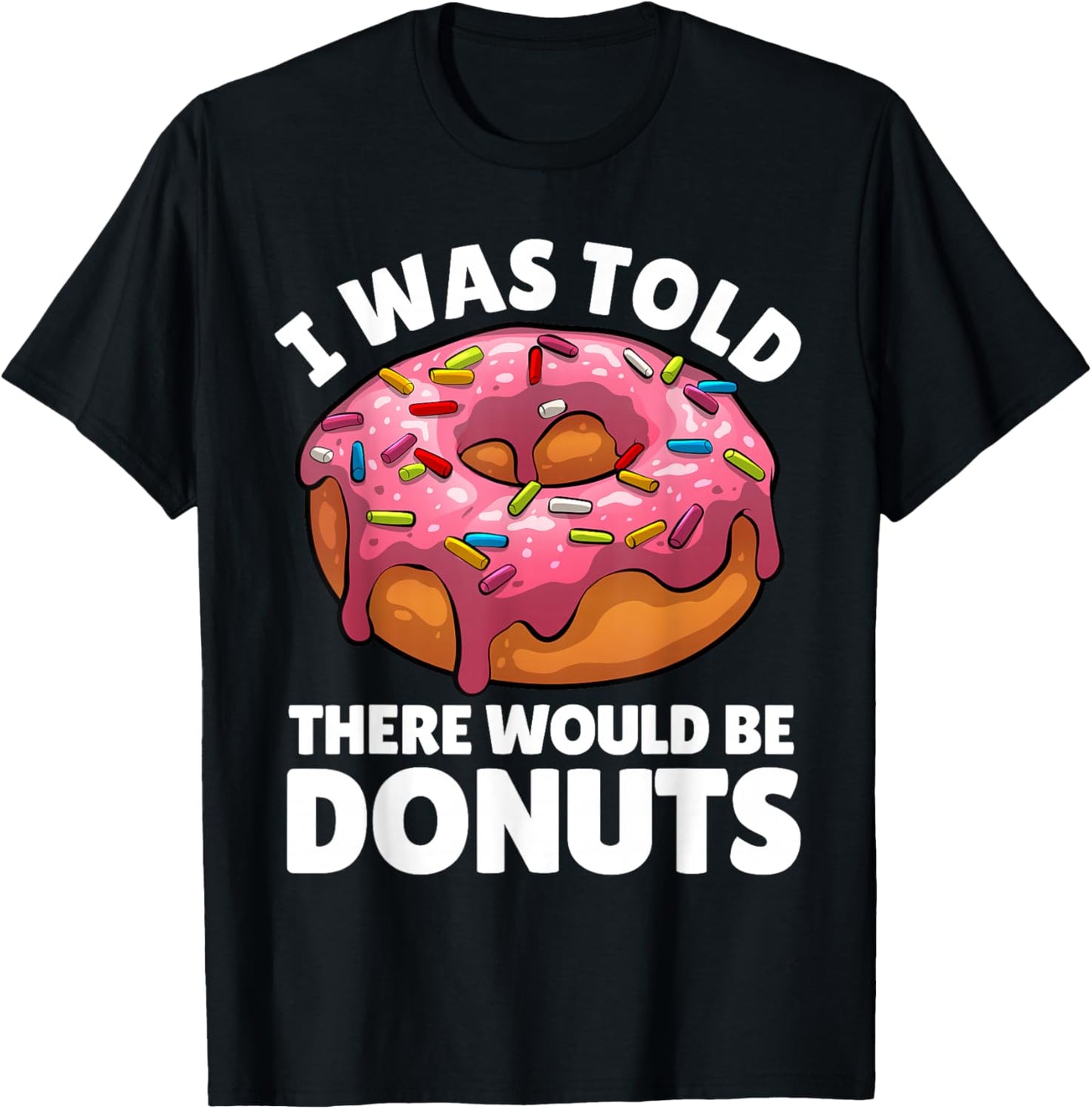 Donut Art Women Kids Doughnut Novelty Lover Donut T-Shirt - T-Shirt | Black