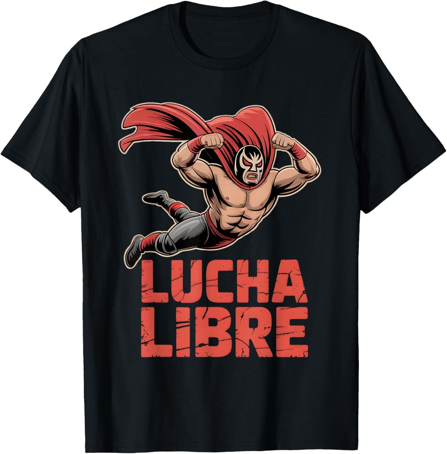 Lucha Libre Wrestler Funny Luchador Mexican Wrestling Fan T-Shirt - T-Shirt | Black