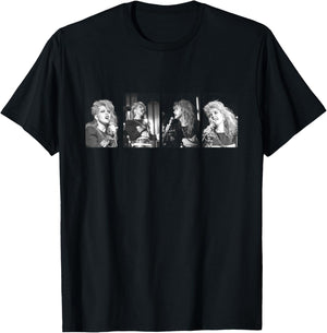 Cyndi Lauper Singing Live Four Tiles By Allan Ballard T-Shirt - T-Shirt | Black