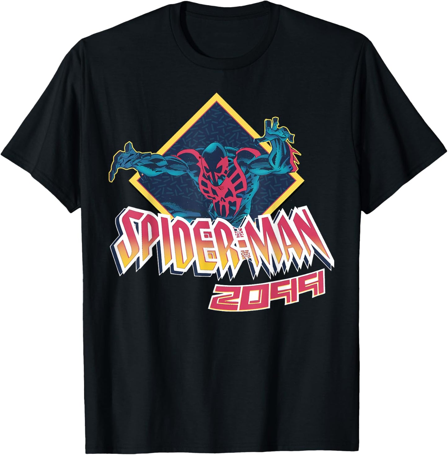 Marvel Spider-Man 2099 Action Portrait logo T-Shirt - T-Shirt | Black