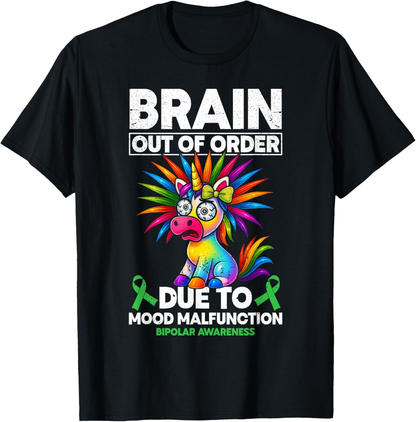 Bipolar Warrior Funny Bipolar Disorder T-Shirt - T-Shirt | Black