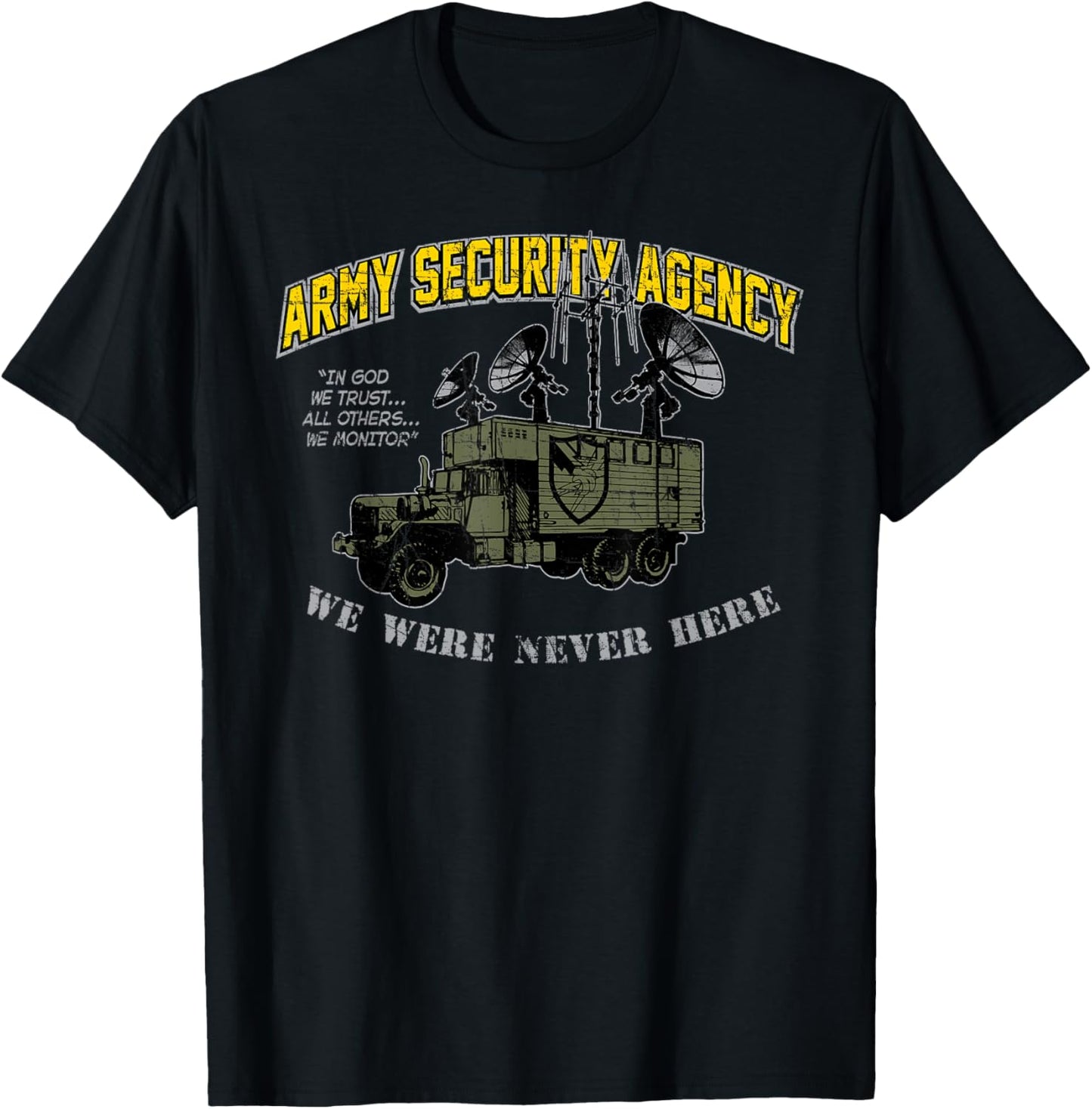 American Marauder: Army Security Agency Listener Truck T-Shirt - T-Shirt | Black