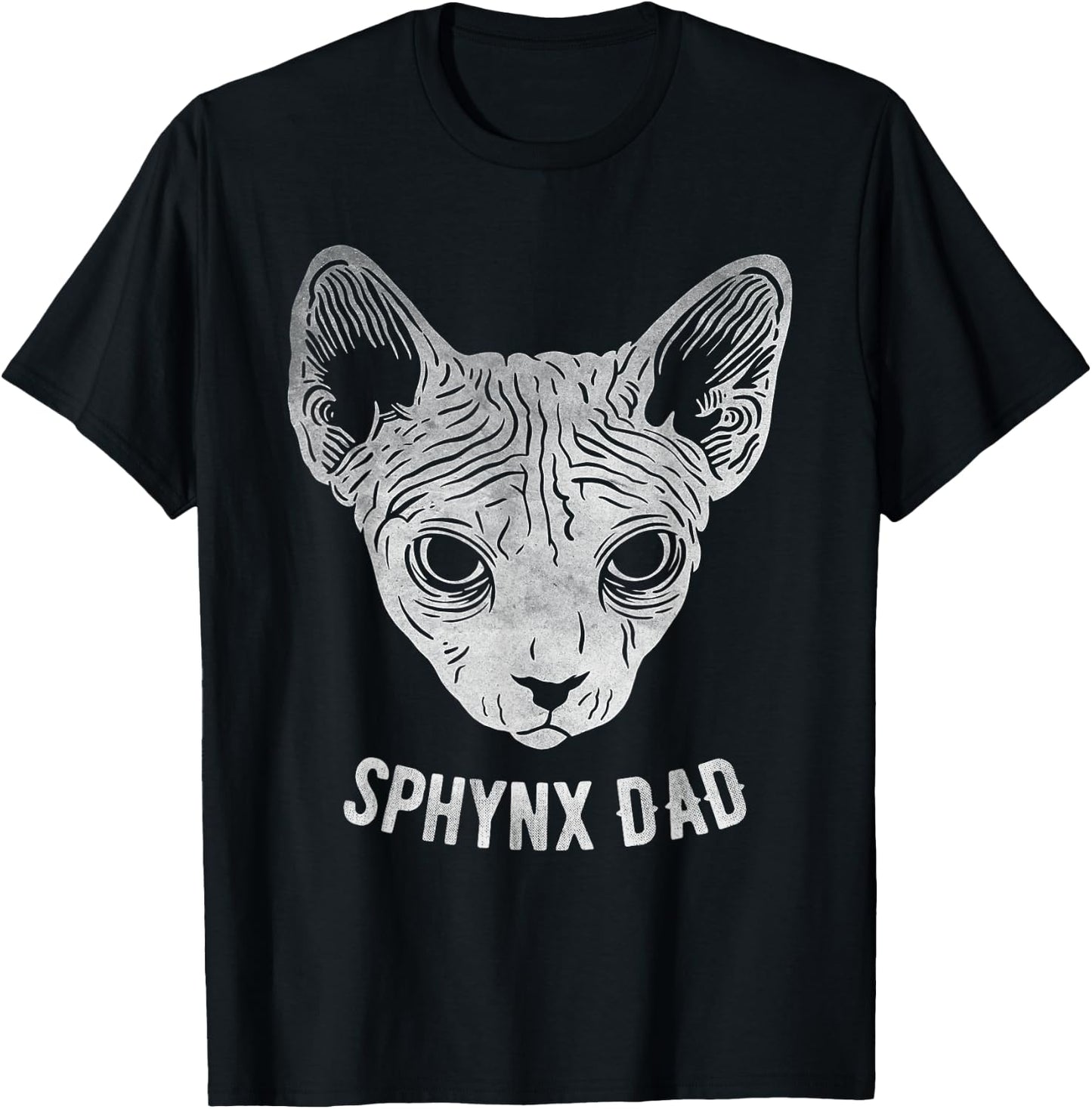 Sphynx Cat Dad Women Girls Kids T-Shirt - T-Shirt | Black