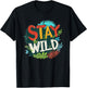 Multicolor Stay Wild Emblem T-Shirt - T-Shirt | Black