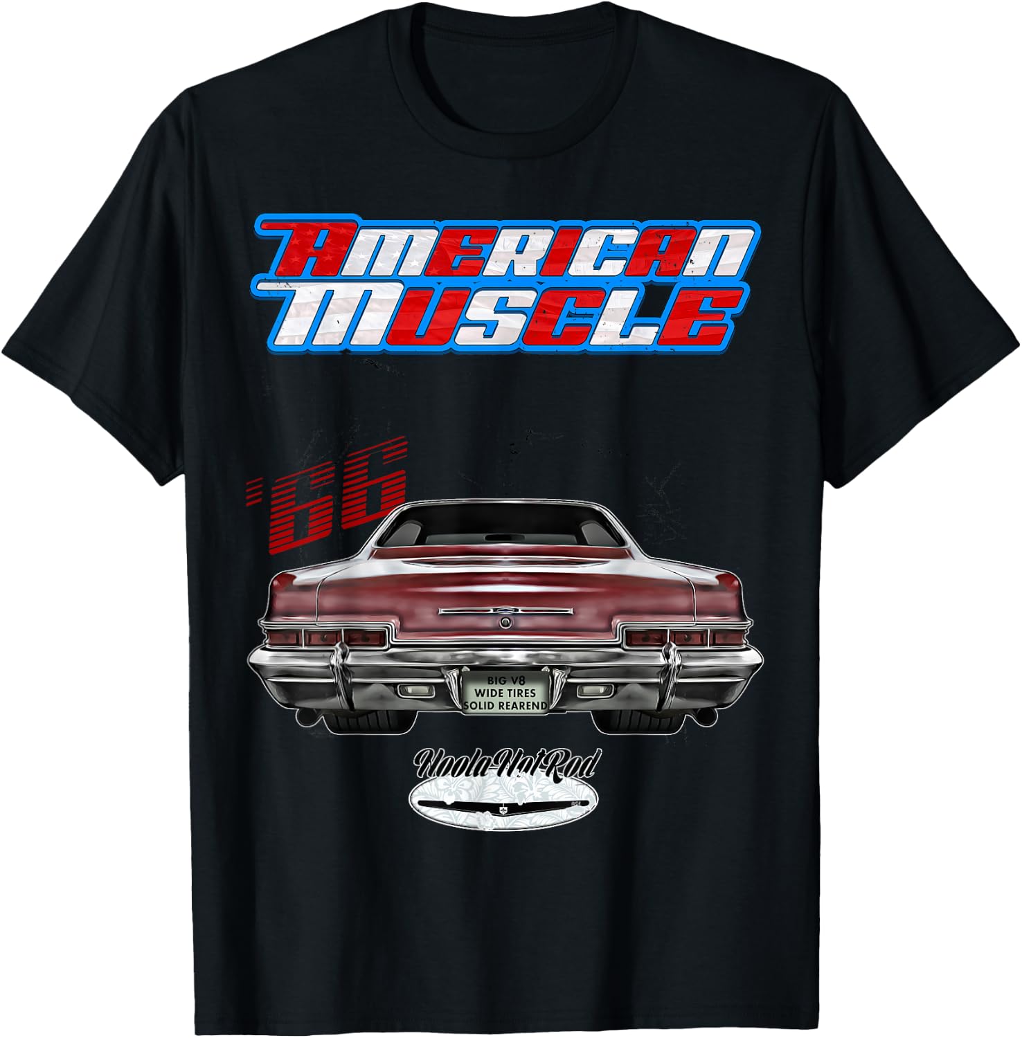 1966,66,HotRod,Impala,Biscayne,Del Ray,DelRay,Muscle Car,USA T-Shirt - T-Shirt | Black