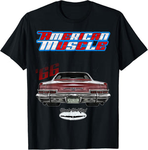 1966,66,HotRod,Impala,Biscayne,Del Ray,DelRay,Muscle Car,USA T-Shirt - T-Shirt | Black