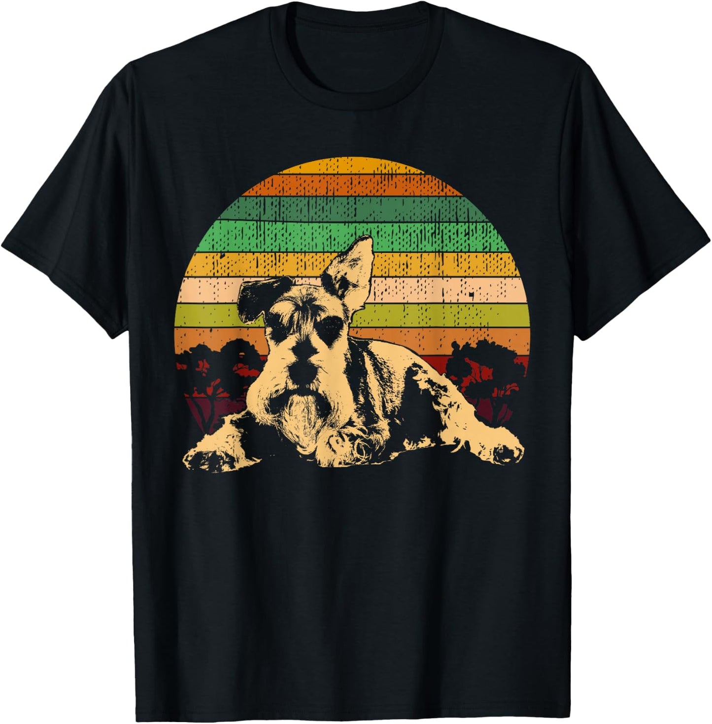 Schnauzer Medium Schnauzer and Standard Schnauzer T-Shirt - T-Shirt | Black