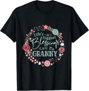 Cute Granny Grandmother Shirt Granny T-Shirt - T-Shirt | Black