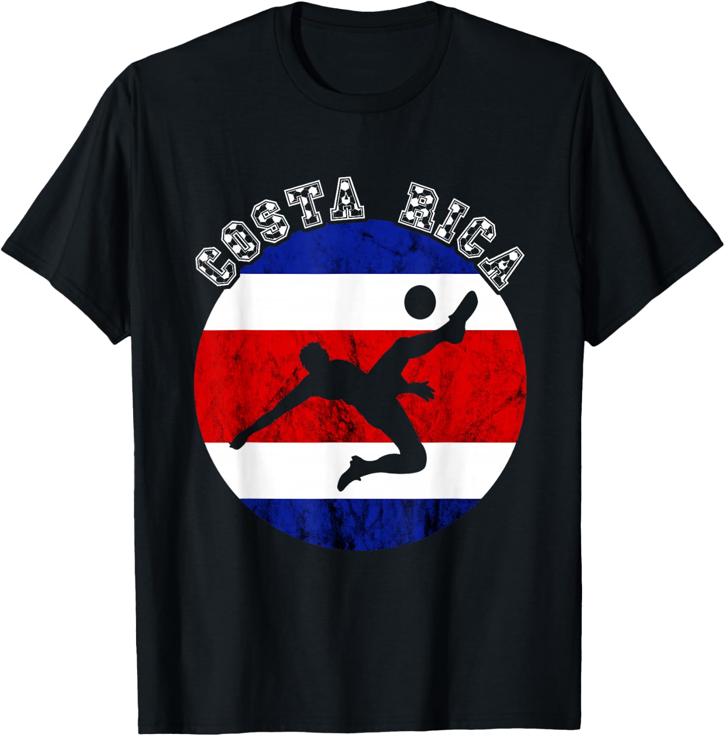 Costa Rican Soccer Team Vintage Costa Rica Flag Costa Rica T-Shirt - T-Shirt | Black