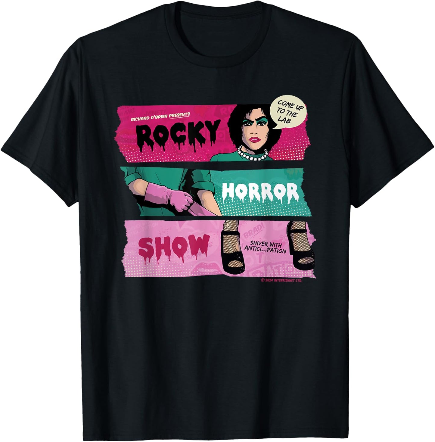 Rocky Horror Show Doctor Frank N Furter Come Up To The Lab T-Shirt - T-Shirt | Black