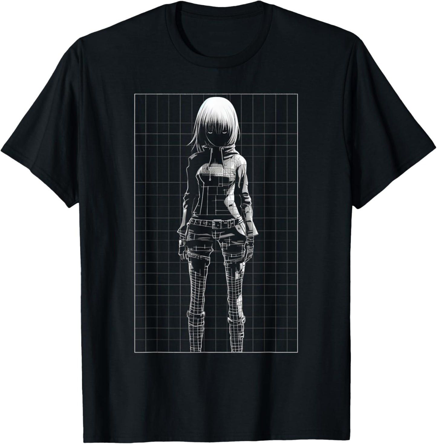 Anime Girl Character Art Anime T-Shirt - T-Shirt | Black