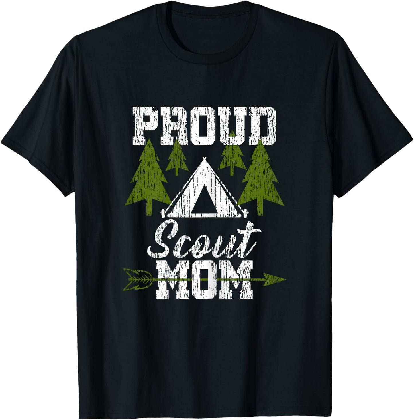 Proud Scout Mom - Scouting Mother Shirt Gift T-Shirt - T-Shirt | Black