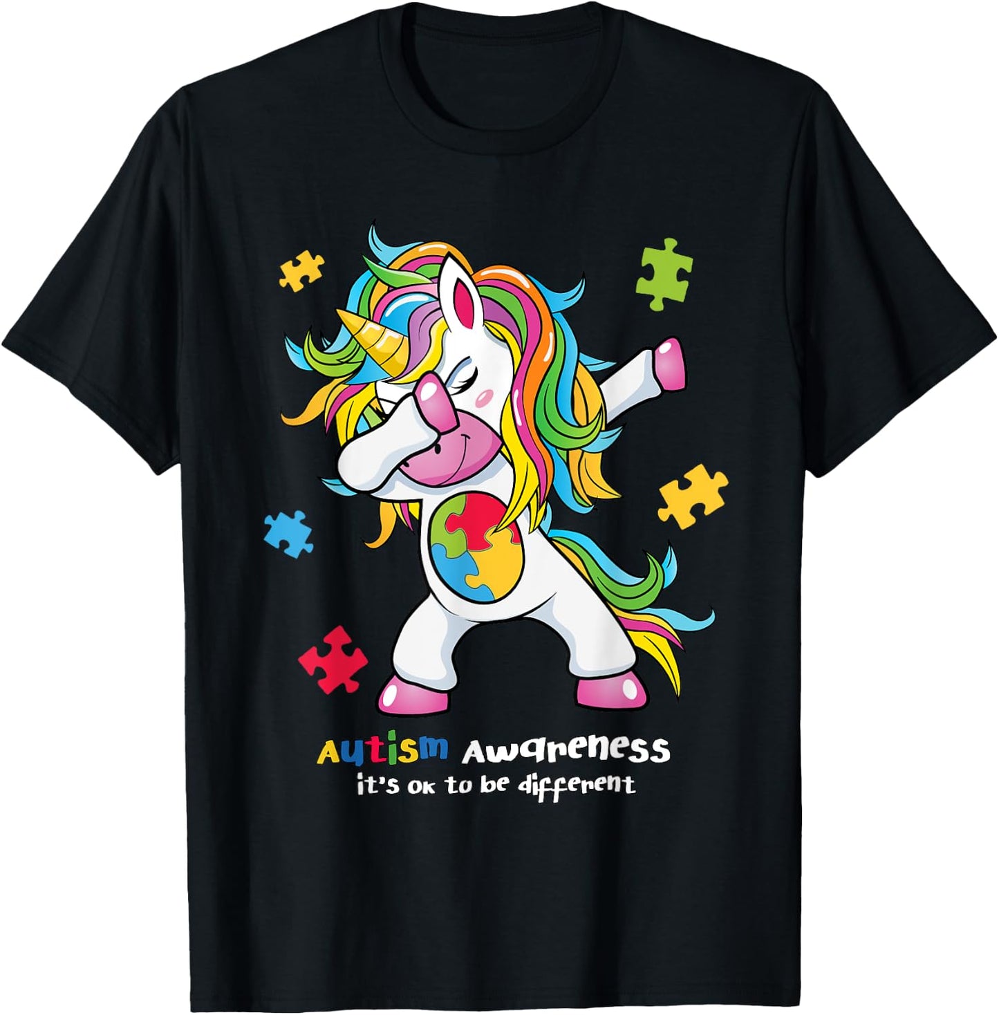 Autism Awareness - It's OK To Be Different Women T-Shirt - T-Shirt | Black