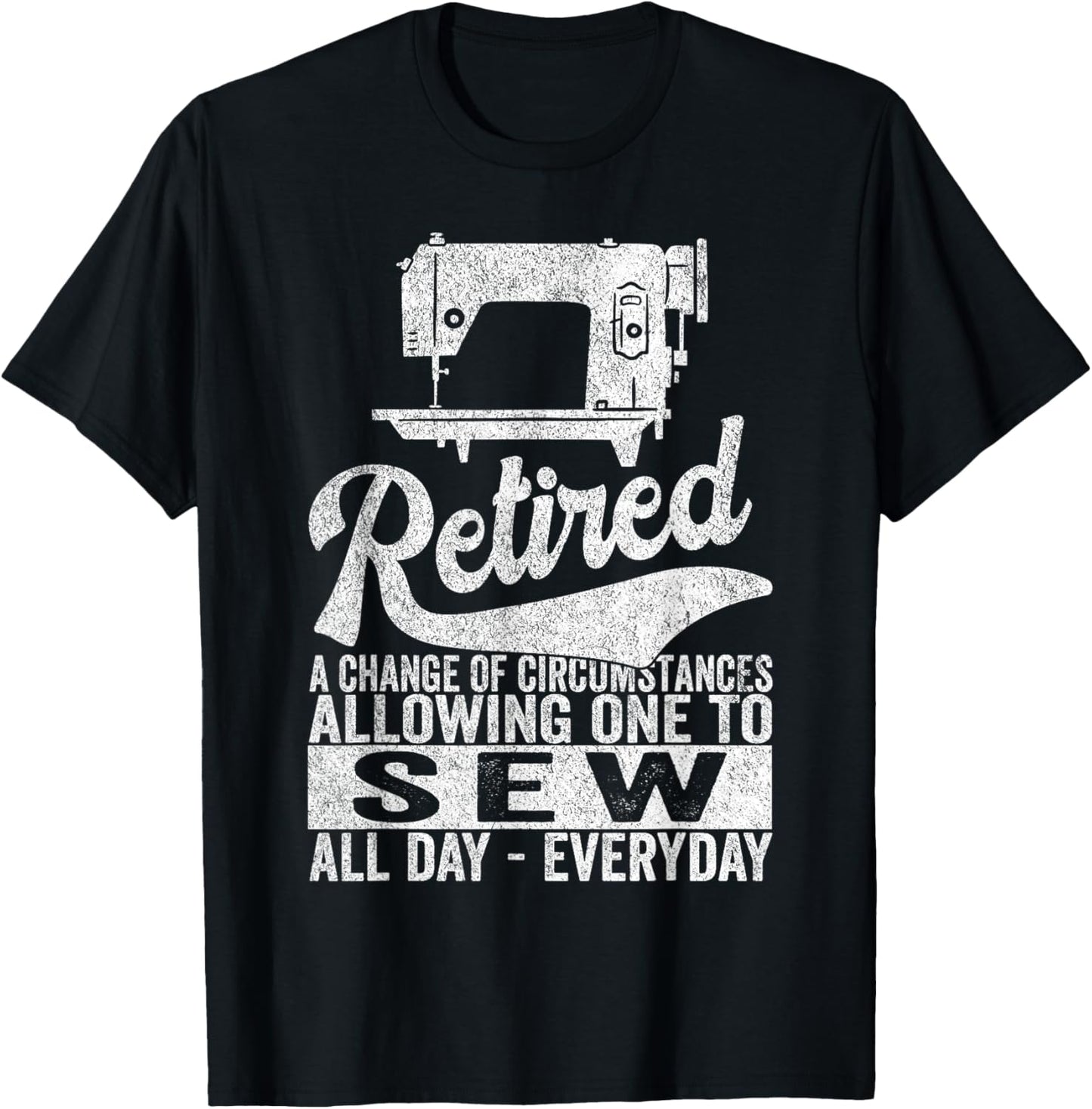 Funny Retired Definition Sewing Quilting Retirement T-Shirt - T-Shirt | Black