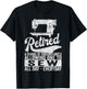 Funny Retired Definition Sewing Quilting Retirement T-Shirt - T-Shirt | Black