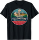 Yellowstone national park Mountain 80s Outdoor Souvenir T-Shirt - T-Shirt | Black