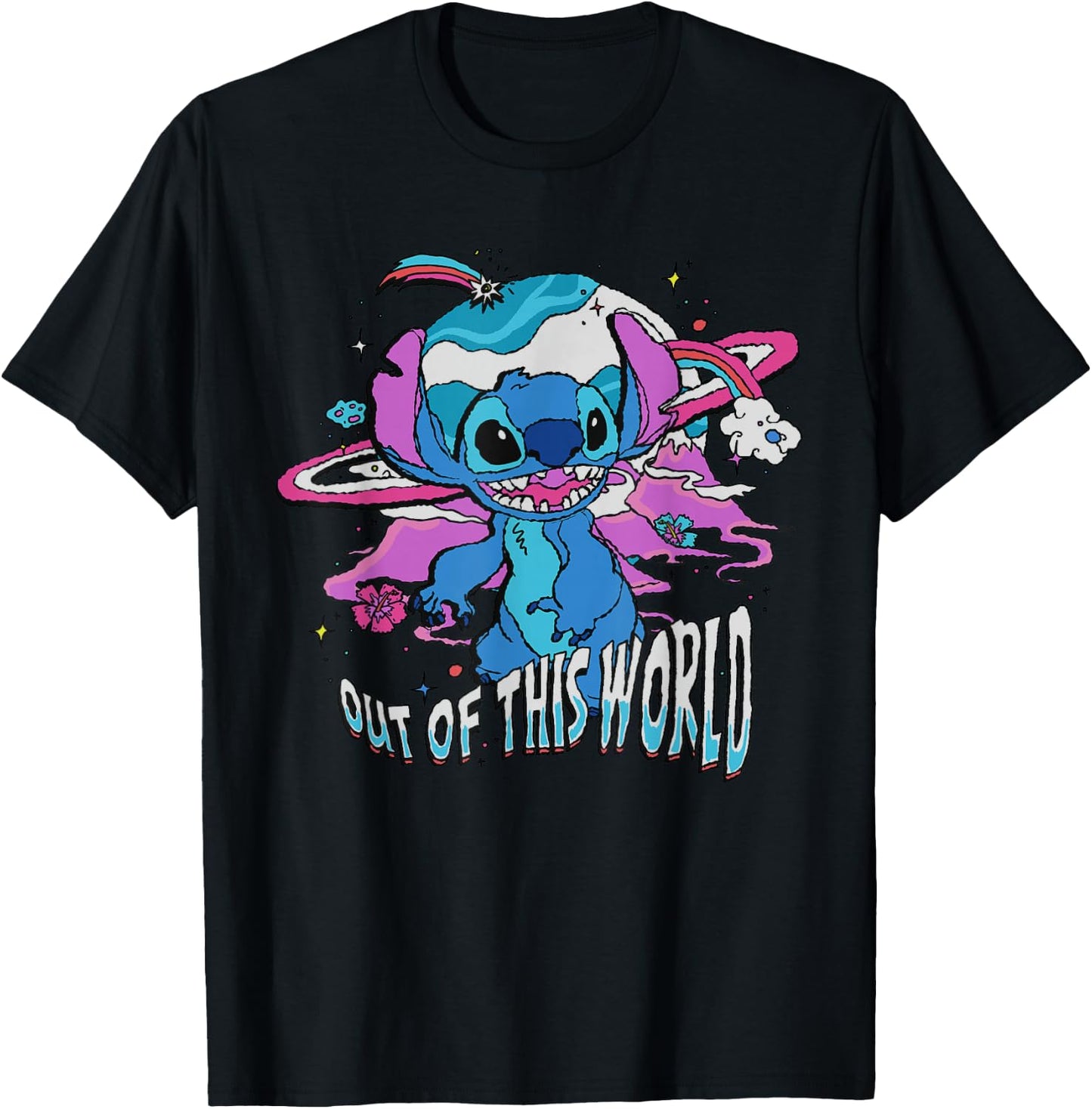 Disney Lilo and Stitch Out of This World T-Shirt - T-Shirt | Black