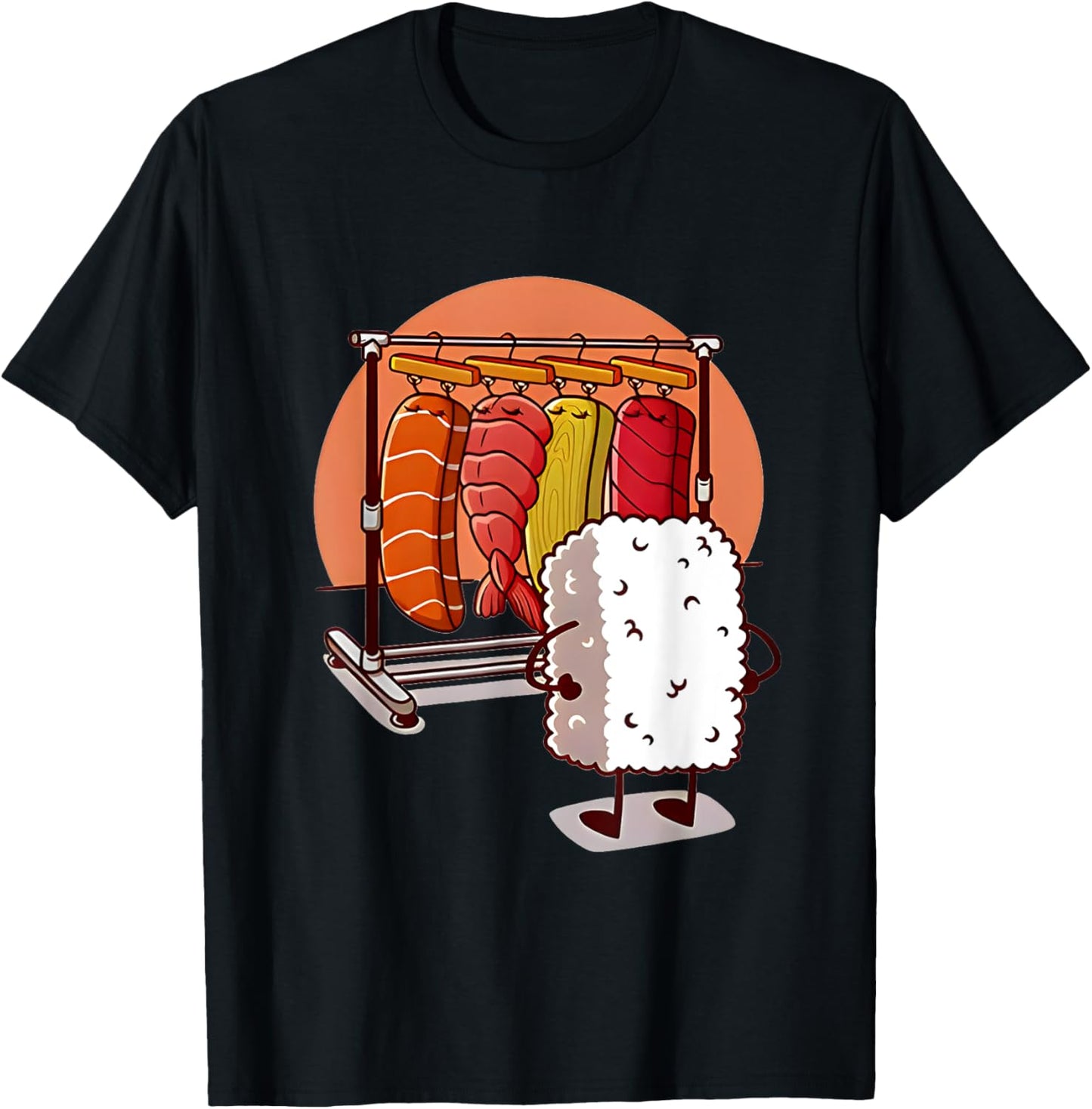 Which One Should I Wear Today Washed Sushi Japanese Food T-Shirt - T-Shirt | Black