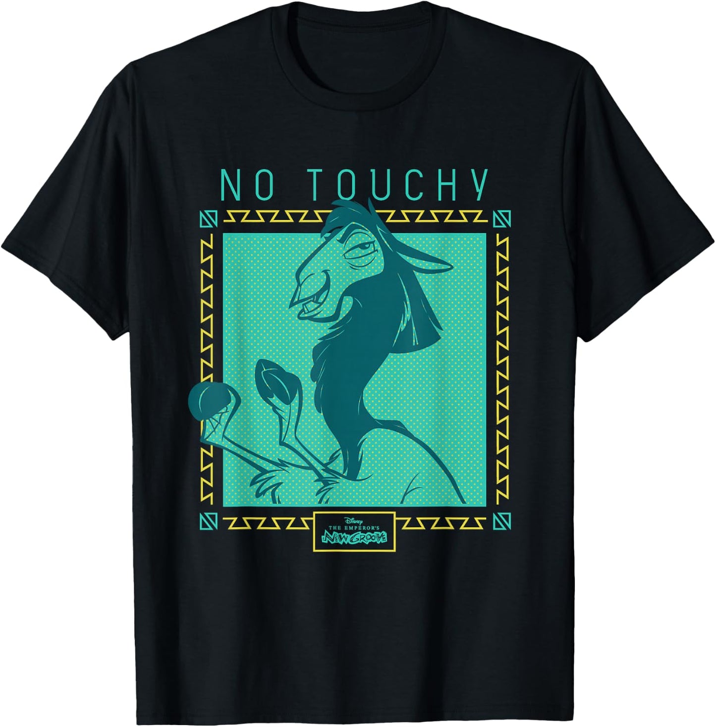 Disney The Emperor's New Groove Llama No Touchy Small T-Shirt - T-Shirt | Black