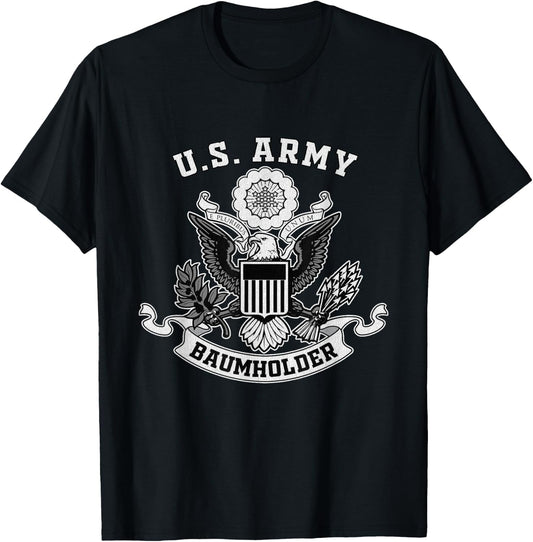 Baumholder Germany Military Base Eagle Emblem Vintage Gifts T-Shirt - T-Shirt | Black