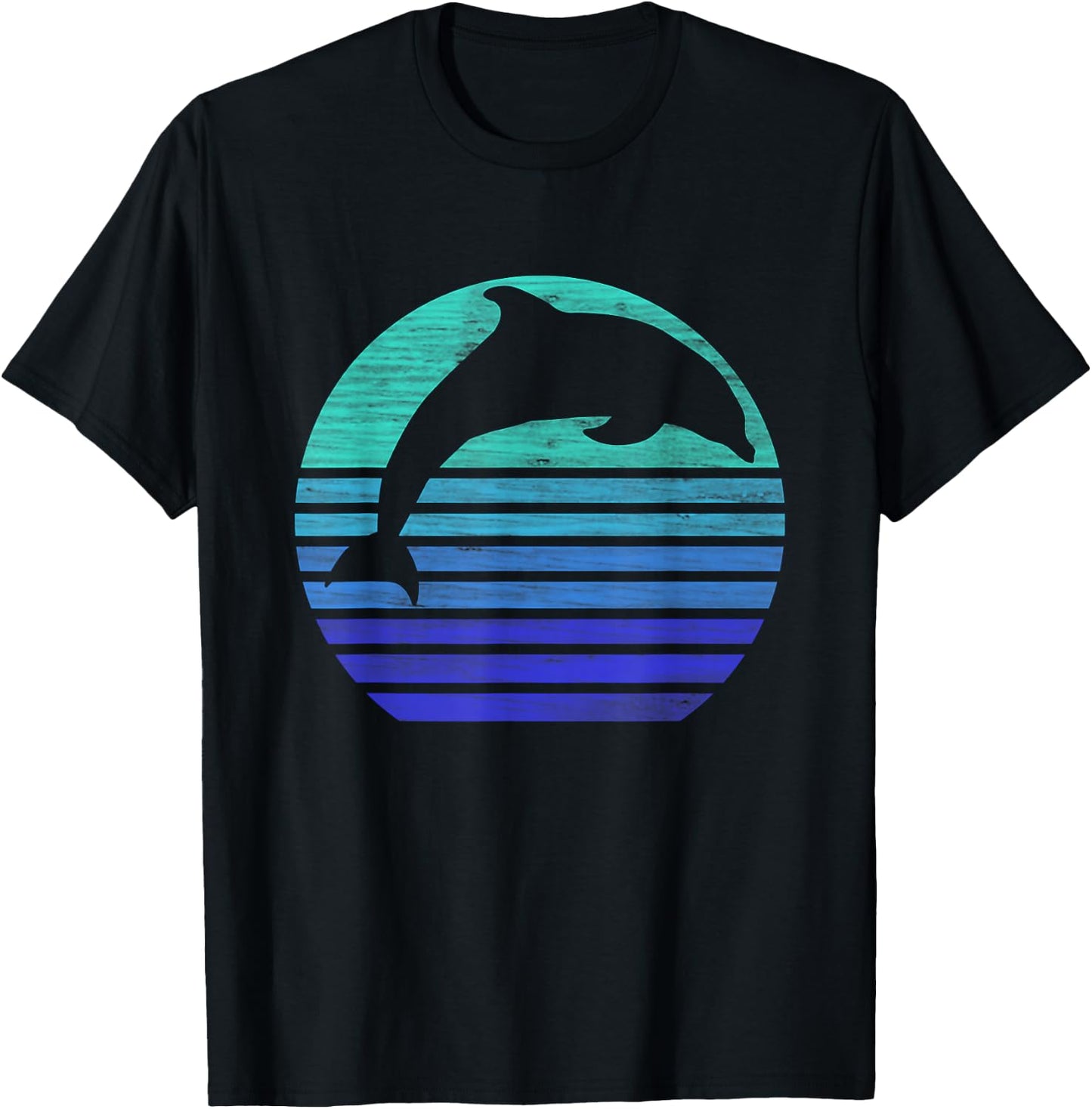 Retro dolphin silhouette T-Shirt - T-Shirt | Black