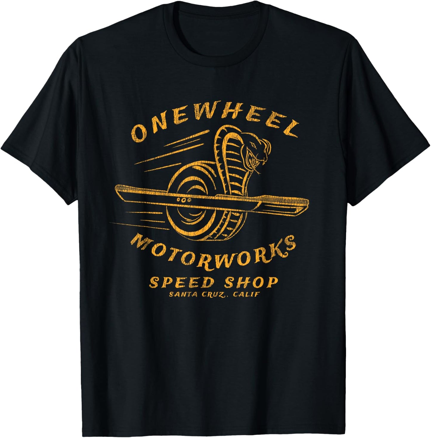 OneWheel Motorworks Speed Shop Santa Cruz, Calif T-Shirt - T-Shirt | Black