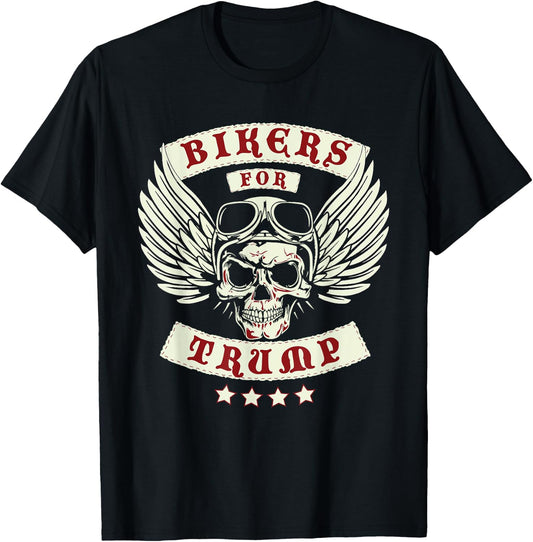 Trump 2020 Bikers For Trump T-Shirt - T-Shirt | Black
