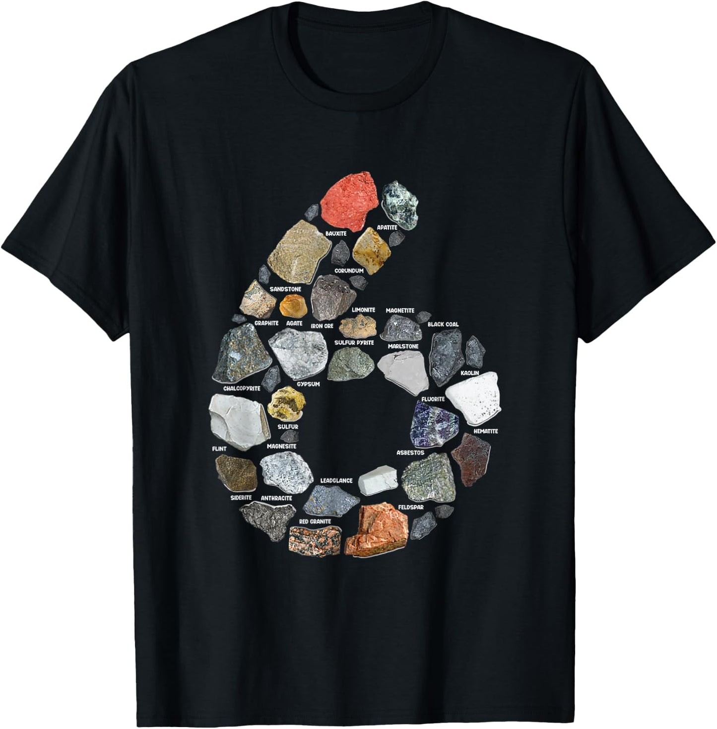 Geology 6 years Old Rock Collecting 6th Birthday T-Shirt - T-Shirt | Black