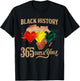Black History Month 365 Days Map Afro African American Pride T-Shirt - T-Shirt | Black