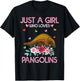 Pangolin Kids Just A Girl Who Loves Pangolins T-Shirt - T-Shirt | Black