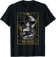 Tarot Card The Witch Witchy Funny Black Cat Spooky Halloween Women Kids T-Shirt - T-Shirt | Black