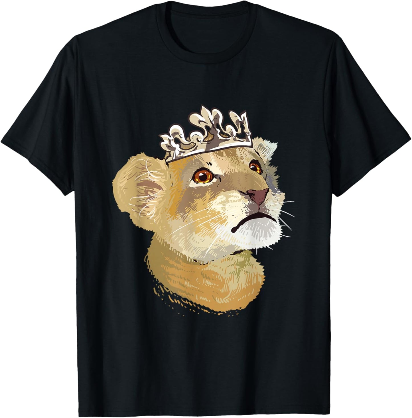 Lion Princess Crown Big Cat Lioness Family T-Shirt - T-Shirt | Black