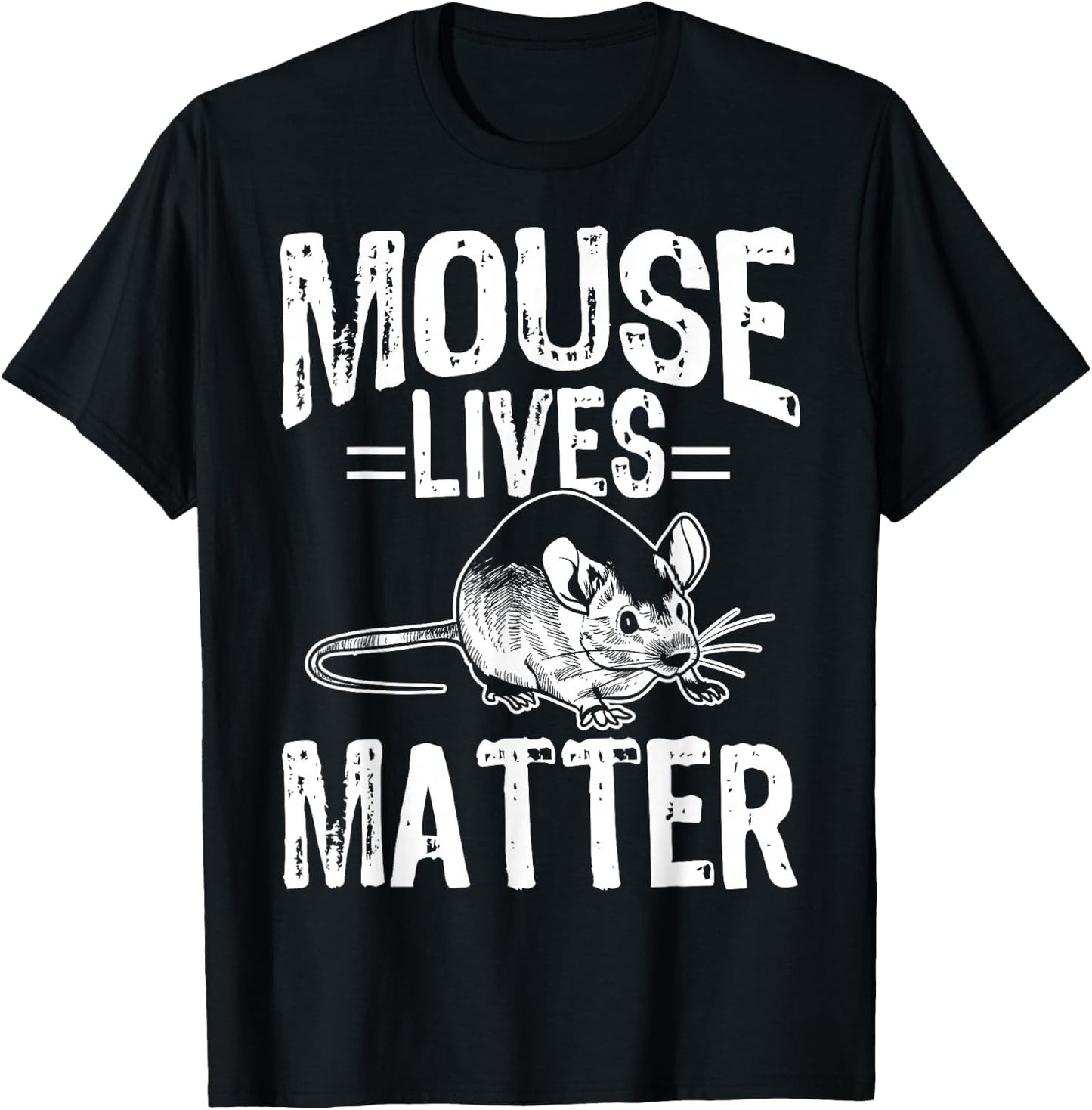 Funny Mice Design Mouse Lives Matter T-Shirt - T-Shirt | Black