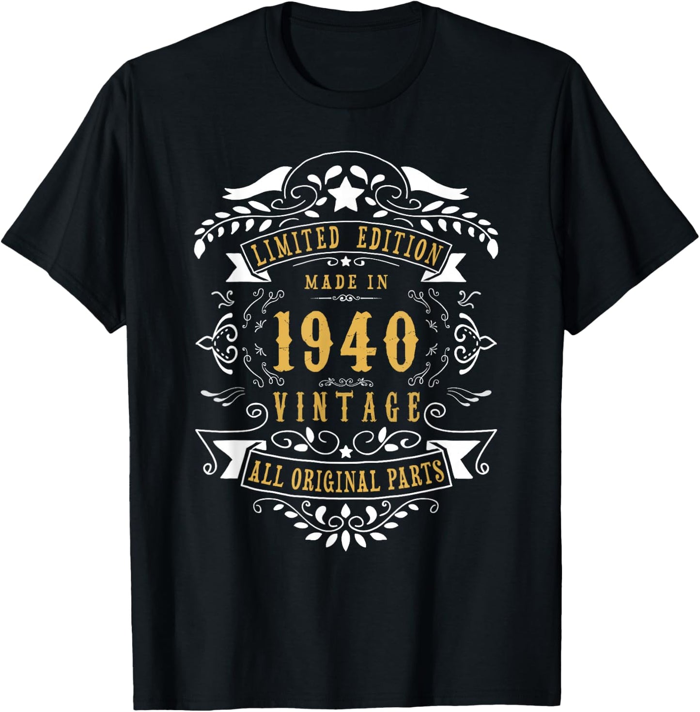 86th Birthday Women 86 Year old Men Born 1940 86 Birthday T-Shirt - T-Shirt | Black