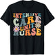 Groovy Intensive Care Unit Nurse ICU Nursing Appreciation T-Shirt - T-Shirt | Black