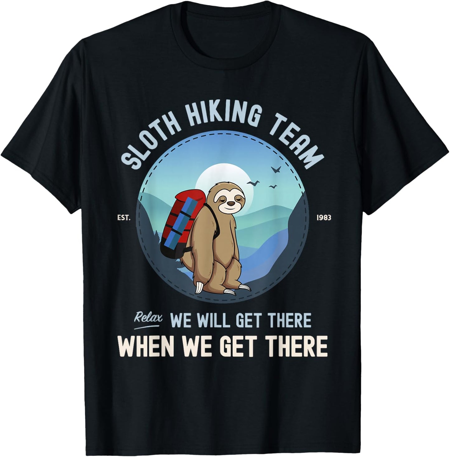 Sloth Hiking Sloth Hiking Team T-Shirt - T-Shirt | Black