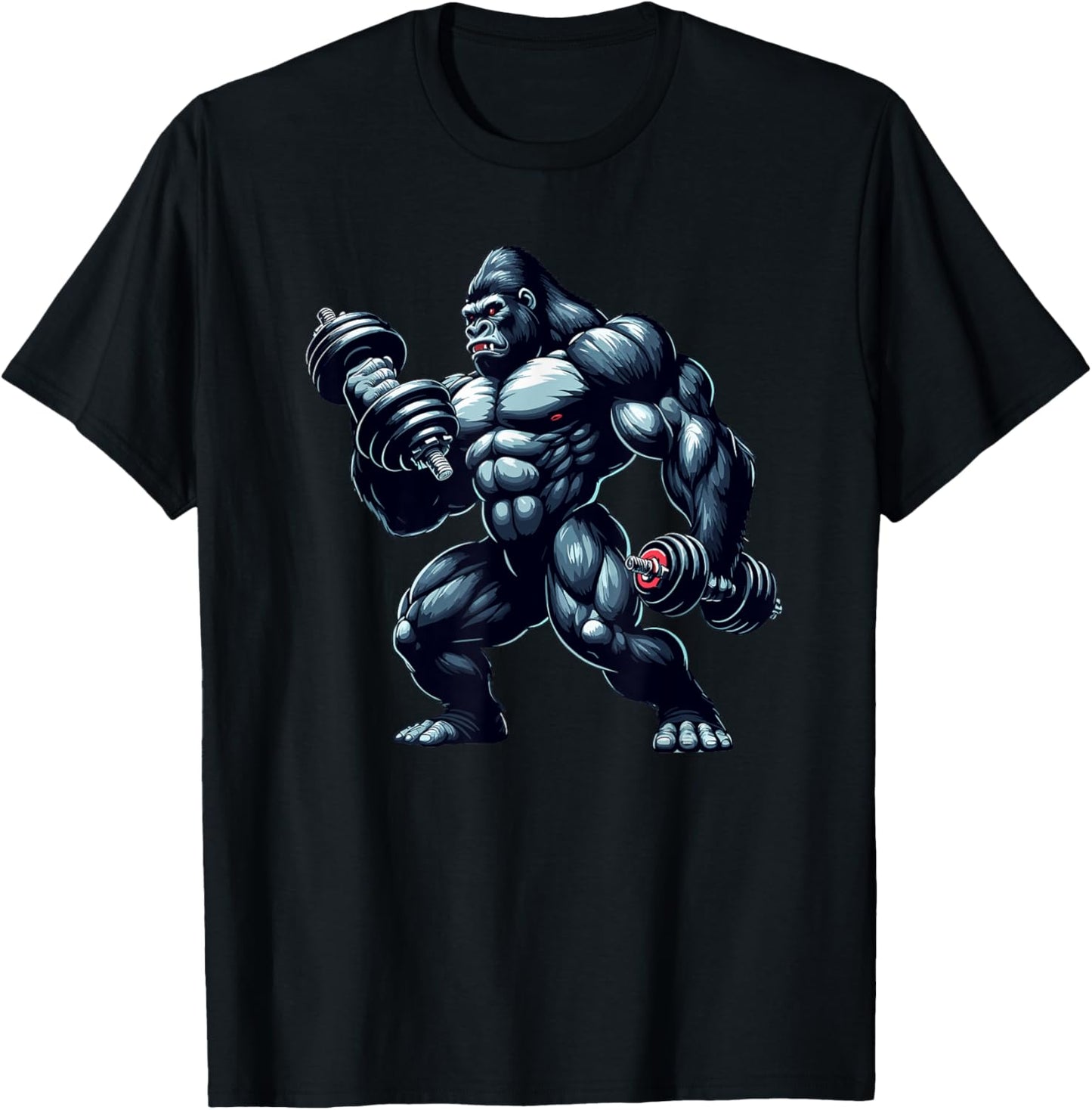 Gorilla Bodybuilder Gym Weightlifting Workout Motivation T-Shirt - T-Shirt | Black
