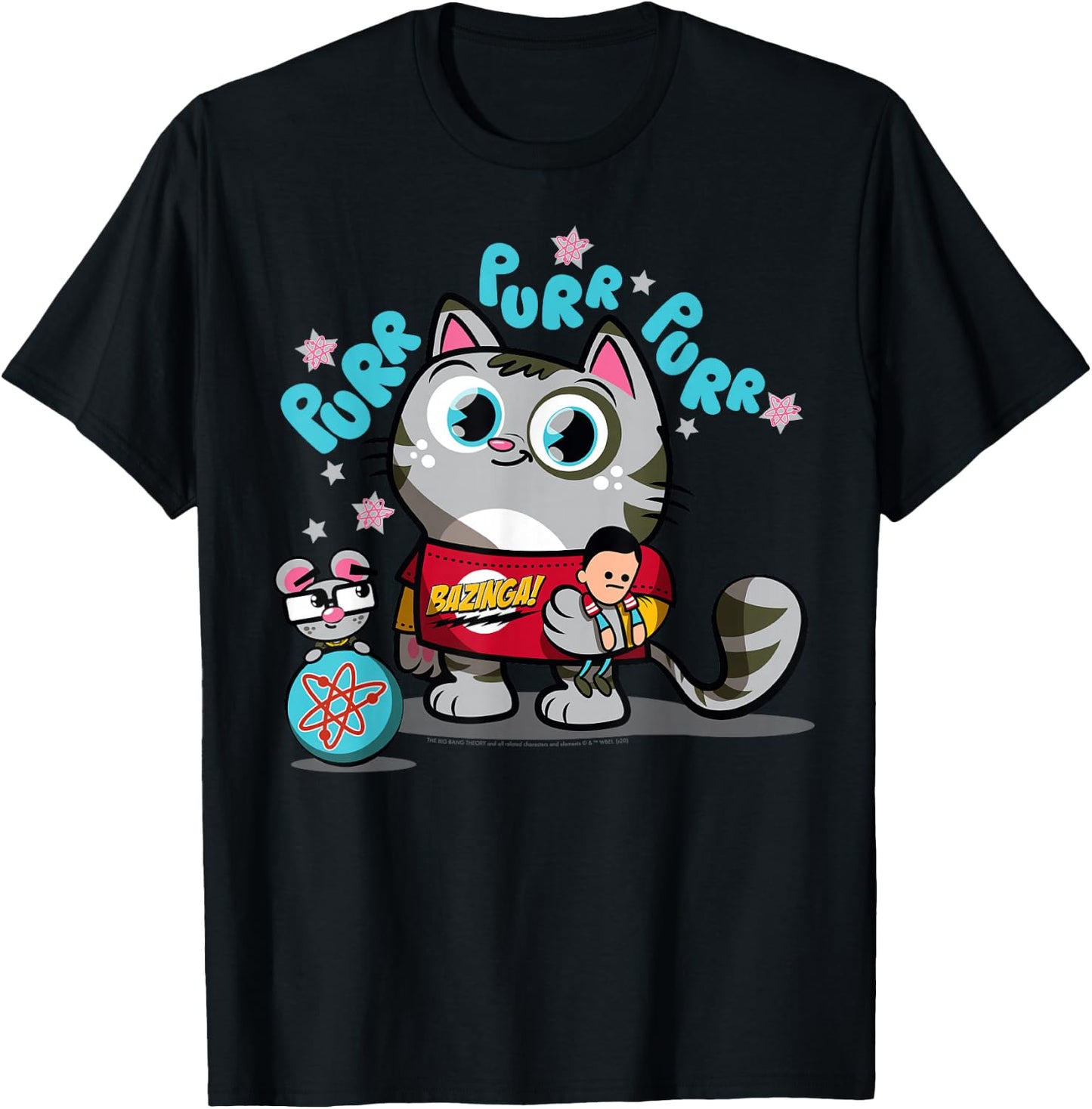 The Big Bang Theory Purr Purr Purr T-Shirt - T-Shirt | Black